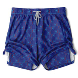 CHECKMATE 47PRINT 2-IN-1 SHORTS - BLUE