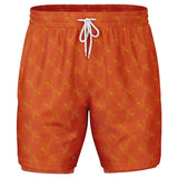 CHECKMATE 47PRINT 2-IN-1 SHORTS - ORANGE