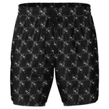 CHECKMATE 47PRINT 2-IN-1 SHORTS - BLACK