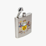 ADM J.K. WORST!NG CREST 6oz Stainless Steel Hip Flask