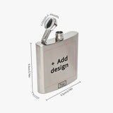 MEvME 6oz Stainless Steel Hip Flask