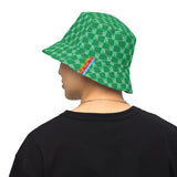 CHECKMATE 47PRINT REVERSIBLE BUCKET HAT GREEN