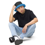 CheckMate 47Print Reversible bucket hat LTBLU BLK