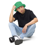 CHECKMATE 47PRINT REVERSIBLE BUCKET HAT GREEN