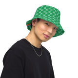 CHECKMATE 47PRINT REVERSIBLE BUCKET HAT GREEN