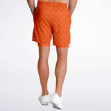 CHECKMATE 47PRINT 2-IN-1 SHORTS - ORANGE