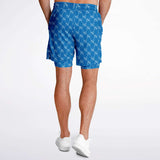 CHECKMATE 47PRINT 2-IN-1 SHORTS - LTBLU