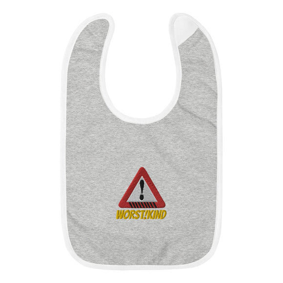 **Danger WORST!** Embroidered Bib - W.O.R.S.T!Kind Global