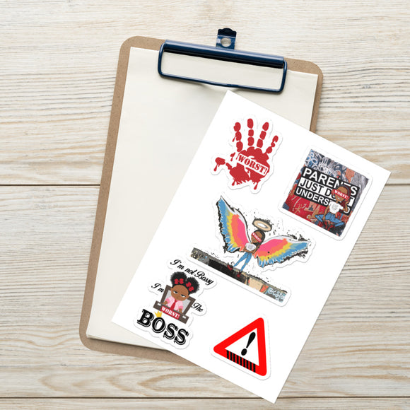 **Lil Lady WORST!** Sticker sheet