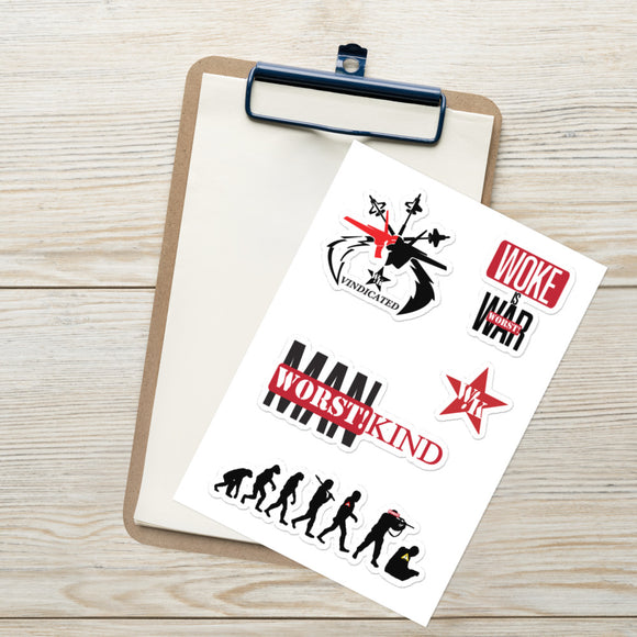 **WOKE IS WAR** Sticker sheet