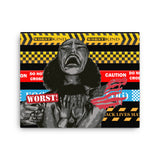 W!Xsclusive **City on Fire Save our Kids** Statement Canvas - W.O.R.S.T!Kind Global