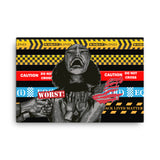 W!Xsclusive **City on Fire Save our Kids** Statement Canvas - W.O.R.S.T!Kind Global